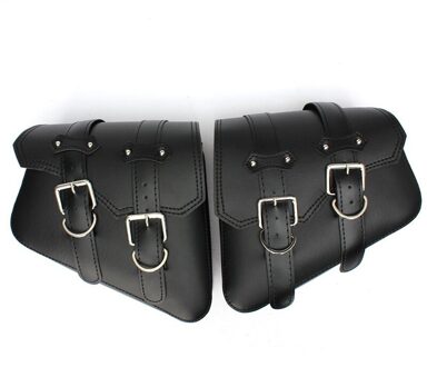 2x Universele Motorfiets Zak Motorfiets Zadeltas Tas Voor Zwarte