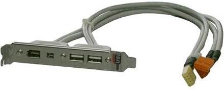 2x USB 2.0 en 2x Firewire bracket