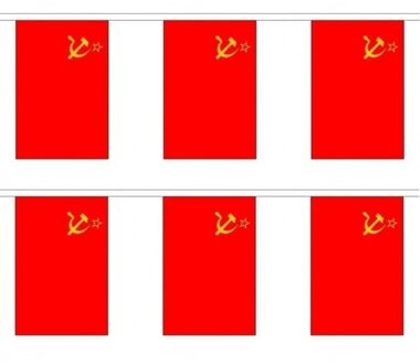 2x USSR versiering vlaggenlijnen 3 m