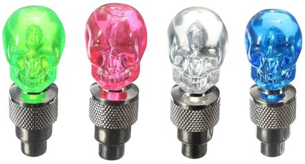 2X Valve Cap Wheel Tire Led Lamp Voor Motorfiets Fiets Auto, Blauw