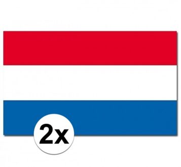 2x Vlaggen Nederland 90 x 150 cm Multi