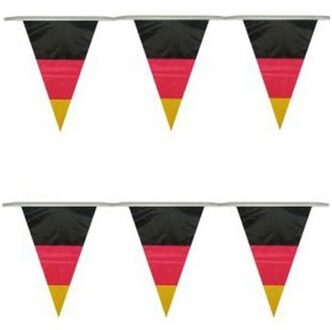 2x Vlaggenlijn Duitsland 10 meter - Duitse vlag - Landen thema versiering