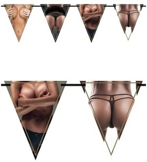 2x Vlaggenlijnen borsten en billen 6 meter