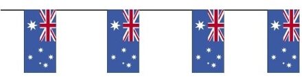 2x Vlaggenlijnen vlag van Australie van papier
