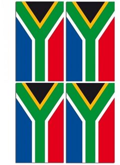 2x Vlaggenlijnen Zuid-Afrika - Zuid-Afrikaanse vlag - Landen thema feestversiering/decoratie