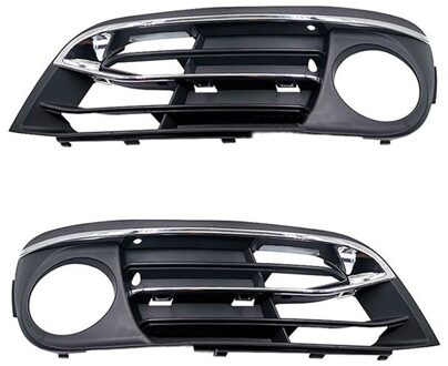 2x Voor BMW-5 Serie F10 F18 Lci Lagere Links/Rechts Mistlamp Frame Lamp Cover Voorbumper Fog lamp Grille Half Open