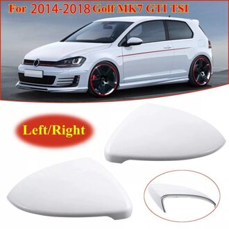 2X Voor-Golf 7 MK7-Tsi 17 Voorkant Wit Achteruitkijkspiegel Side Wing Spiegel Cap cover 5G0857538E