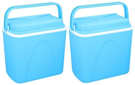 2x Voordelige blauwe koelbox 24 liter - Action products