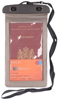 2x Waterdicht documententasje/ waardvolle spullen hoesje grijs