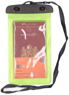 2x Waterdicht documententasje/ waardvolle spullen hoesje groen