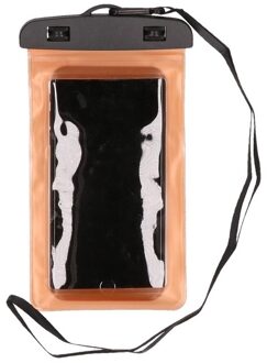 2x Waterdicht telefoonhoesje voor alle telefoons oranje