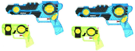 2x Waterpistolen/waterpistool blauw/groen 2 - delig van 26 cm kinderspeelgoed
