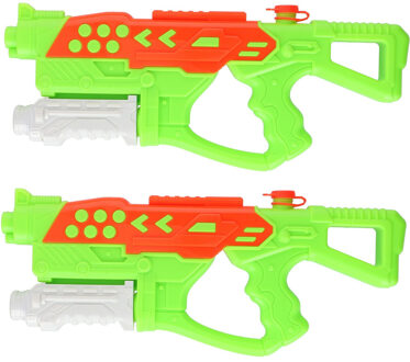 2x Waterpistolen/waterpistool groen van 42 cm kinderspeelgoed