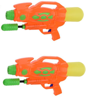 2x Waterpistolen/waterpistool wit van 47 cm kinderspeelgoed - Waterpistolen