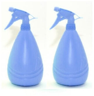 2x Waterspray plantensproeiers blauw 600 ml - Plantenspuiten