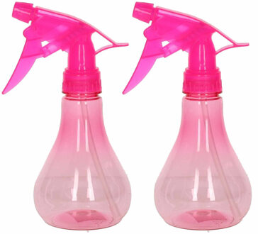 2x Waterverstuivers/plantenspuiten roze 250 ml