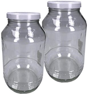 2x Weckpotten/inmaakpotten met schroefdeksel 1700 ml - Action products