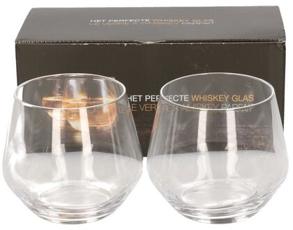 2x Whisky drinkglas 360 ml - Whiskeyglazen Transparant