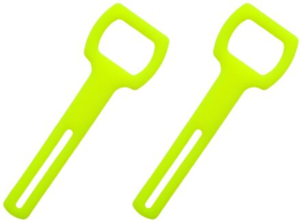 2x Zachte Siliconen Houder Bandjes Voor Scuba 2nd Stage Pus Regulator geel