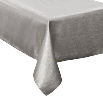 2x zakjes tafelkleden/tafellakens zilver sparkling effect van polyester formaat 140 x 240 cm