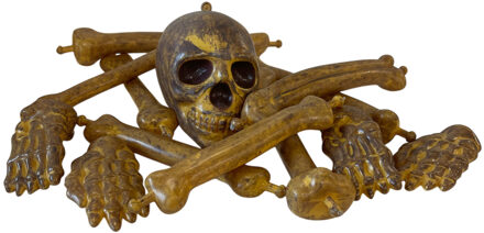 2x Zakken met botten horror kerkhof decoratie