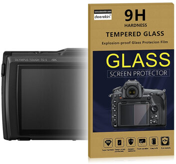 2x Zelfklevende 0.3mm Glas LCD Screen Protector voor Olympus TG-6 TG-5 TG6 TG5 TG4 TG-4 Tough TG-3 TG3 Waterdichte Camera