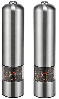 2x zout- of pepermolen - elektrisch - 5 x 22,5 m - rvs