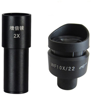 2X10X20X22mm Glas Verstelbare Hoge Eyepoint Groothoek Biologische Microscoop Oculair 23.2mm met Rubber Oog Bewakers Cups 2stk WF10X