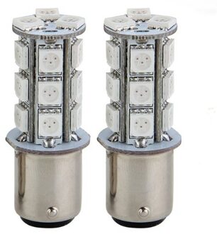 2X1157 Smd 5050 18 Rode Led Flash Auto Brake Staart Achter Signaal Stop Light Bulb Lamp