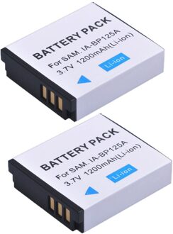 2X1200 mAH IA-BP125A IA BP125A BP125A Oplaadbare Camera Batterij voor Samsung HMX-QF20, HMX-QF30, HMX-QF300, HMX-M20, HMX-Q10, HMX-Q1
