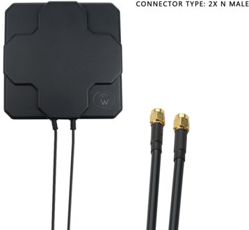 2X22dBi Outdoor 4G Lte Mimo Antenne Dual Polarisatie Panel Directionele Externe Antennea + 2 X Sma Male Kabel