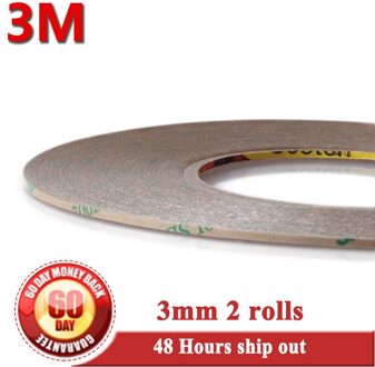 2X3 Mm * 55M Two Sides Cleare Adhesive Transfer Tape Voor Lcd Scherm Digizter Lens Sterke Hechting bond Waterdicht 3M 300LSE 9495LE