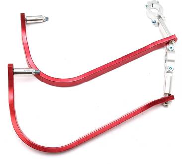 2x7/8 "22mm Universal Motorcycle Hand Guards Protector Motocross Dirt bike Handguards Stuur Guards Aluminium hand Bar Stand Rood