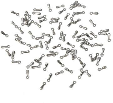 2x7mm10 0 Stks/partij Koper Waterdruppels Koord Gebruikt Voor Diy Ketting Armband Crimp Eindigt Uitgebreide Uitbreiding Kettingen Staarten Sluitingen geweer-Metal