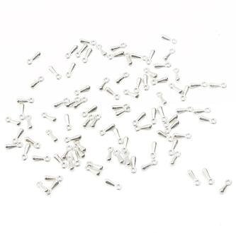2x7mm10 0 Stks/partij Koper Waterdruppels Koord Gebruikt Voor Diy Ketting Armband Crimp Eindigt Uitgebreide Uitbreiding Kettingen Staarten Sluitingen zilver