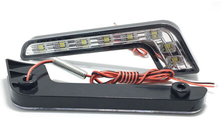2X8 LED Auto Dagrijverlichting Led Fog Lamp Waterdicht Rijden Dag Light 12 v 8 LED Wit DRL Daglicht Lamp