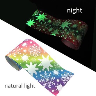 2Yards Glow In The Dark Sneeuwvlok Gedrukt Grosgrain Lint Voor Haarelastiekjes Diy Ambachten Handgemaakte Accessoires Materialen 1
