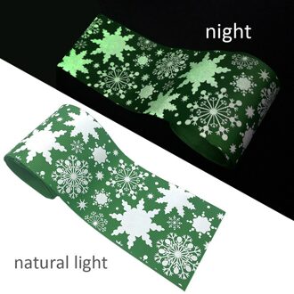 2Yards Glow In The Dark Sneeuwvlok Gedrukt Grosgrain Lint Voor Haarelastiekjes Diy Ambachten Handgemaakte Accessoires Materialen 3