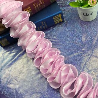 2Yards Rood Wit Royal Blue Chiffon Plisse Lace Trim Verstoorde Stof Dans Jurk Rok Accessoires Hoofddeksels Decoratie Materialen Roze