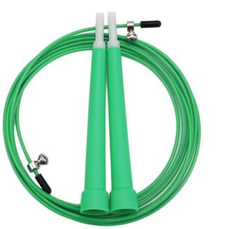 3.0M Staaldraad Snelheid Bekwame Productie Verstelbare Overslaan Touw Aluminium Handvat Staaldraad Speed Springtouw Jump Rope groen