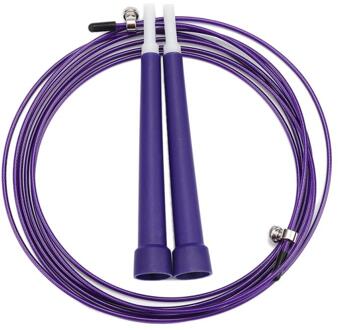 3.0M Staaldraad Snelheid Bekwame Productie Verstelbare Overslaan Touw Aluminium Handvat Staaldraad Speed Springtouw Jump Rope paars
