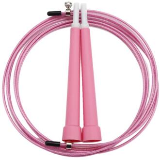 3.0M Staaldraad Snelheid Bekwame Productie Verstelbare Overslaan Touw Aluminium Handvat Staaldraad Speed Springtouw Jump Rope roze