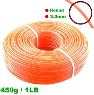 3.0Mm Grastrimmer Line Strimmer Bosmaaier Nylon Touw Koord Lange Ronde/Vierkante Roll Vervanging Yard Blade Trimeer 3.0mm ronde 1LB