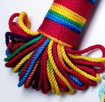 3.0Mm Rainbow Bamboe Zijde Macrame Touw Pastel Touw Alle Purpose Touw Bonte Vinger Breien Touw regenboog