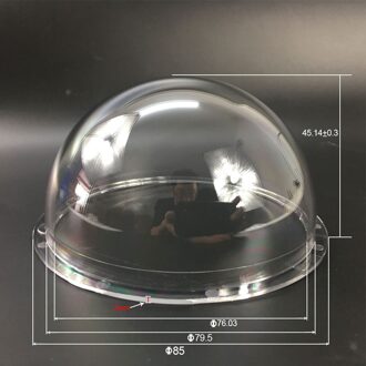 3.1 Inch Acryl Indoor / Outdoor Cctv Vervanging Clear Camera Mini Dome Behuizing 3stk