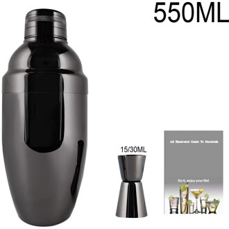 3-12 Stks/set Bar Set Roestvrij Boston Cocktail Shaker Set Barman Kit Shakers Bar Gereedschap Wijn Accessoires B 550ML Set3