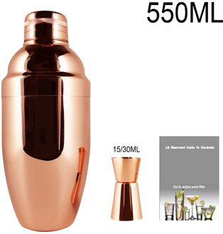 3-12 Stks/set Bar Set Roestvrij Boston Cocktail Shaker Set Barman Kit Shakers Bar Gereedschap Wijn Accessoires RG 550ML Set3