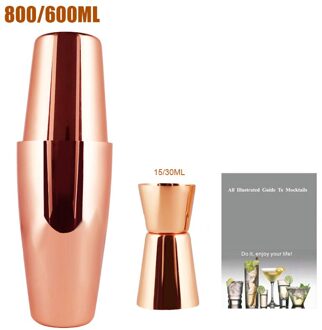 3-12 Stks/set Bar Set Roestvrij Boston Cocktail Shaker Set Barman Kit Shakers Bar Gereedschap Wijn Accessoires RG 800 600ML Set3
