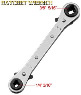 3/16 "1/4" 5/16 "3/8" Double End Ratelsleutel Airconditioning Koeling