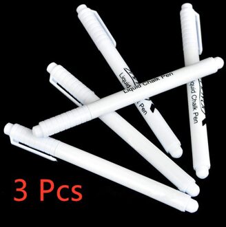 3/2/1 Pcs Witte Vloeistof Krijt Pen Marker Glas Windows Schoolbord Schoolbord Vloeibare Inkt Pen Gebruikt Op Krijtbord Venster witte Pen 3 stk